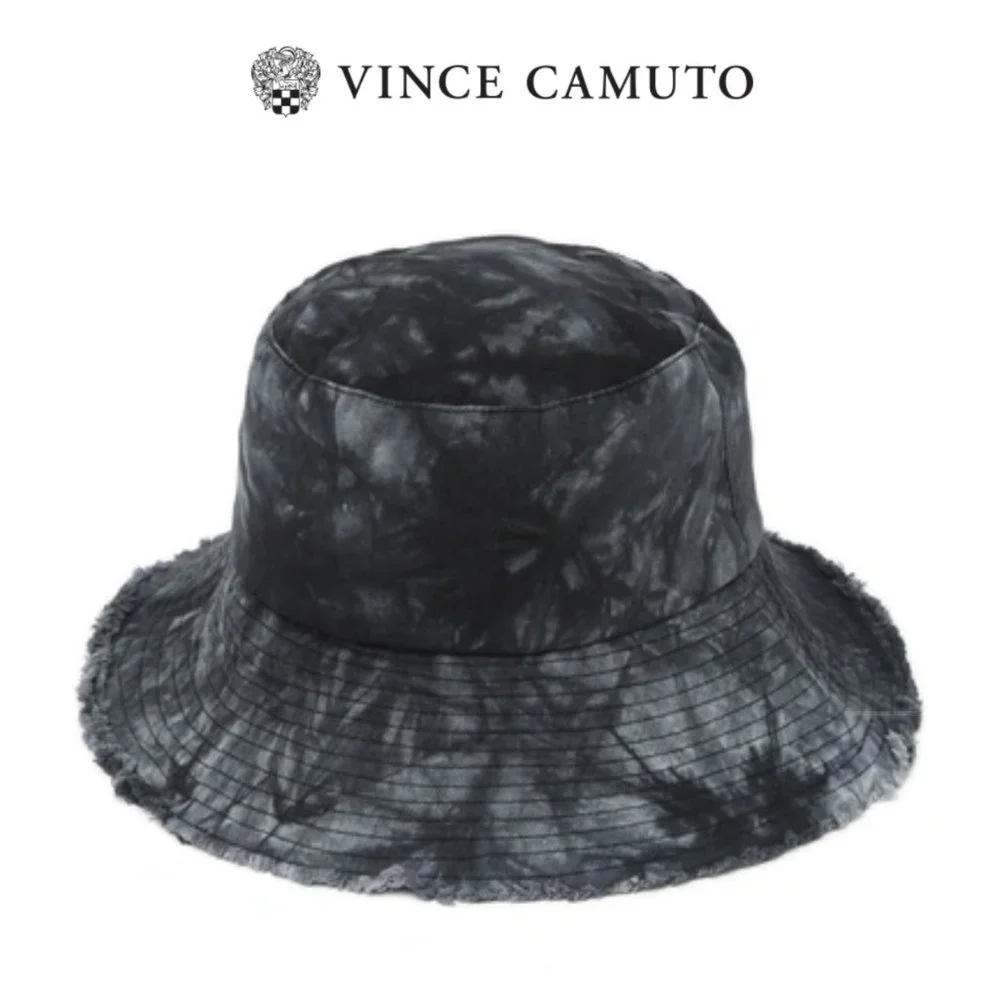 NWT Vince Camuto Tie Dye Raw Edge Cotton Bucket Summer Hat - Picture 1 of 3
